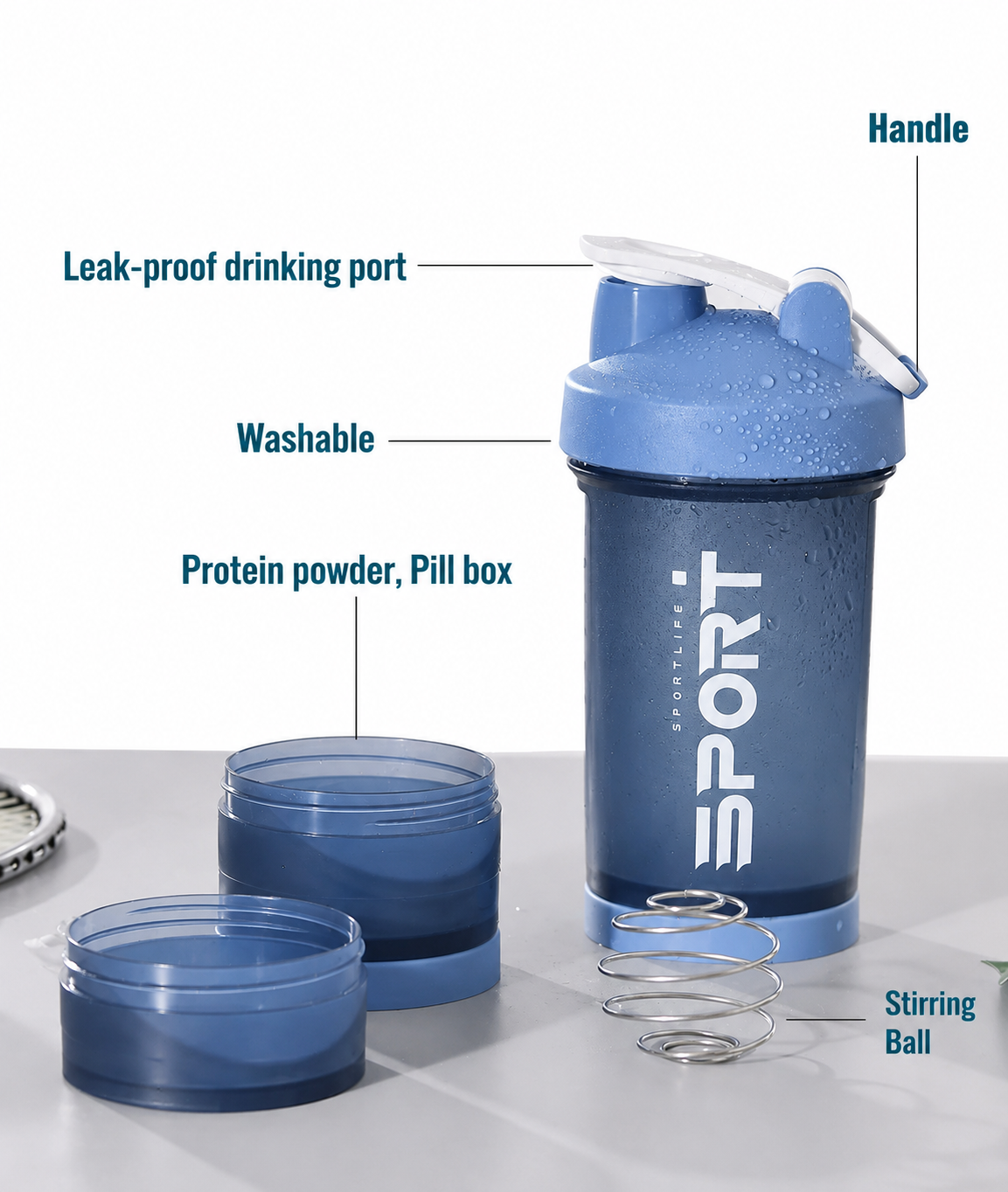 STACKCUP™ All-in-One Shaker – Protein, Creatine & Vitamins in One Bottle