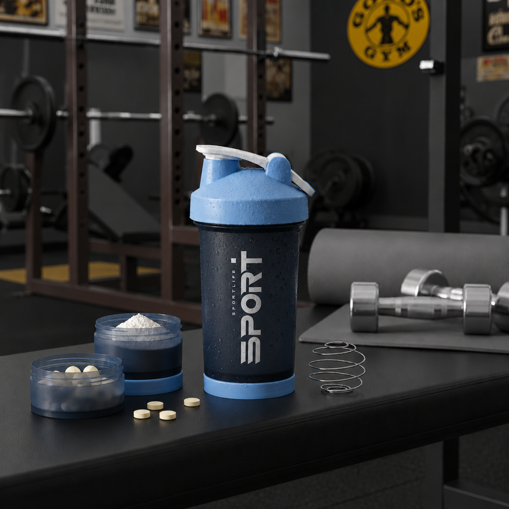 STACKCUP™ All-in-One Shaker – Protein, Creatine & Vitamins in One Bottle