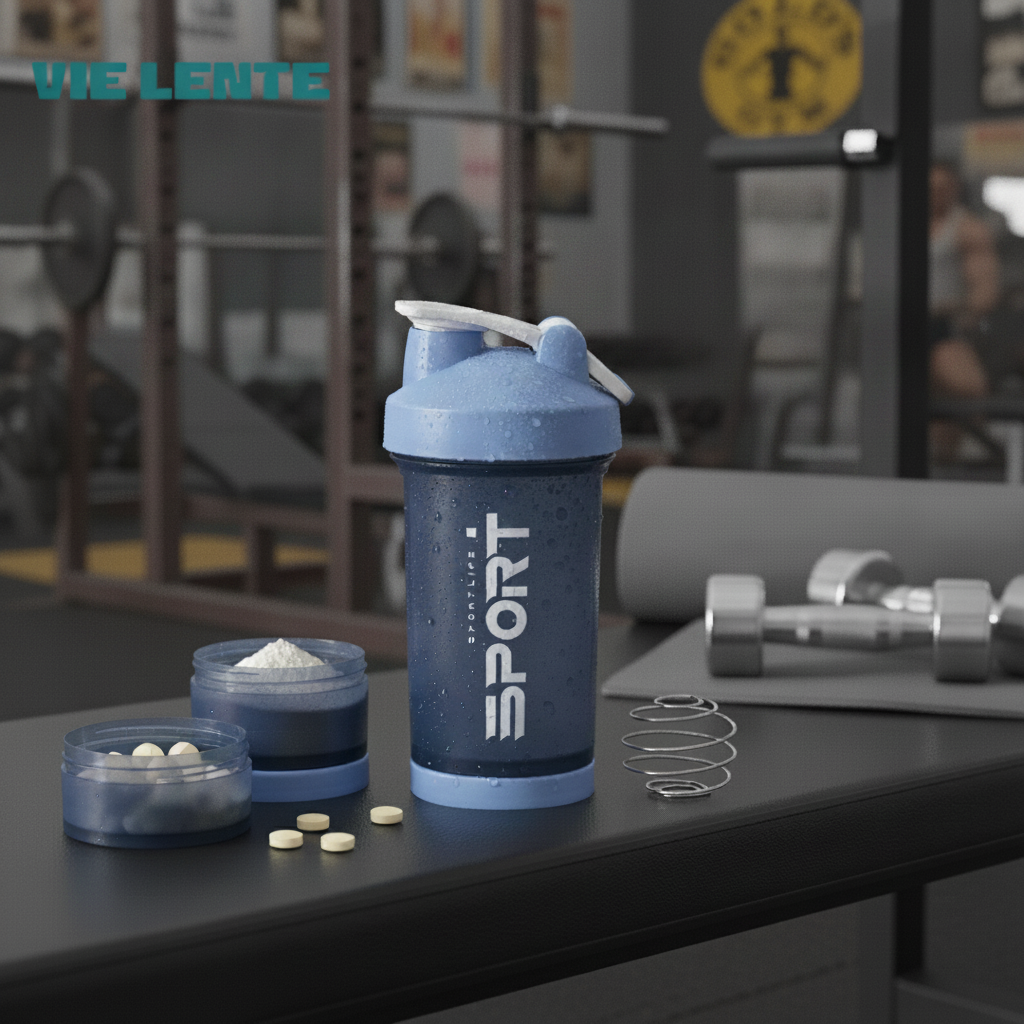 STACKCUP™ All-in-One Shaker – Protein, Creatine & Vitamins in One Bottle
